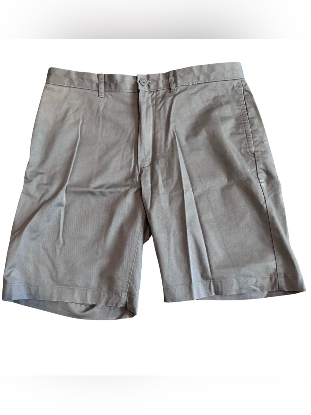 14th & Union Mens 32 Gray Flat Front Chino Shorts Stretch